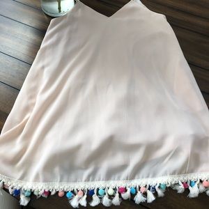 Peach Love Boutique Pom Pom Dress